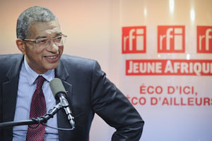Lionel Zinsou, dans les studios de RFI. © Vincent Fournier/JA