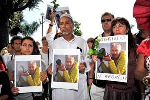 À Nice, le 27 septembre, manifestation à la mémoire d’Hervé Gourdel. © Bruno Bebert/Sipa