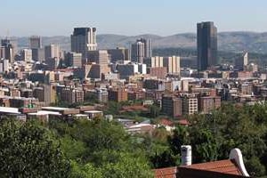 Vue du centre d’affaires de Pretoria, en Afrique du Sud. © Wikimedia Commons