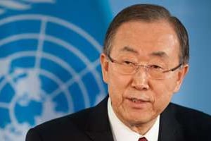 Le secrétaire général de l’ONU, Ban Ki moon. © AFP