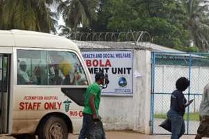 Un centre de santé le 11 octobre 2014 à Monrovia. © AFP