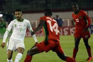 Lors du match de qualification de la CAN 2015, Algérie-Malawi, le 15 octobre 2014 à Blida. © AFP