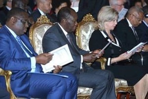 Le président sénégalais Macky Sall et son homologue l’Ivoirien Alassane Ouattara se sont déplacés à Marrakech pour la 9e édition du Forum africain pour le développement. © Presidence.ci