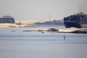 Vue du Canal de Suez le 1er mai 2014. © Abdallah Dalsh/Reuters