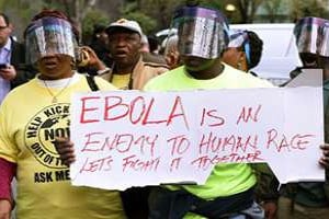 Manifestation le 24 octobre 2014 à New York en faveur de la lutte contre le virus Ebola. © AFP