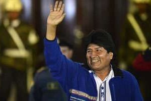 Evo Morales à La Paz le 12 octobre 2014. © Cris Bouroncle/AFP
