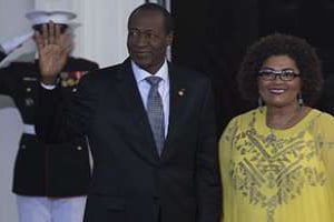 Blaise Compaoré et son épouse, le 5 août 2014 à Washington. © AFP