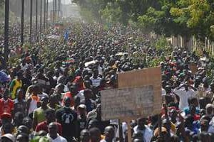 La manifestation était massive à Ouagadougou, le 28 octobre 2014. © Issouf Sanogo/AFP
