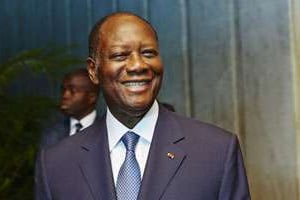 Le président ivoirien Alassane Ouattara, en mai 2014. © Bruno LEVY pour Jeune Afrique