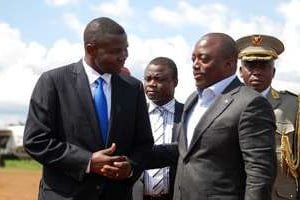 Le président Joseph Kabila et Julien Paluku, gouverneur du Nord-Kivu. © AFP