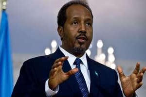 Le président somalien, Hassan Sheikh Mohamud. © AFP