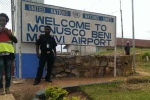 Aéroport de Mavivi à Beni, le 24 octobre 2014. © Trésor Kibangula/J.A.