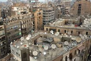 Des toits d’immeubles au Caire, le 9 janvier 2014. © AFP