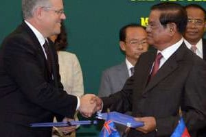 Le Cambodge et l’Australie ont signé un accord sur l’immigration. © TANG CHHIN SOTHY / AFP