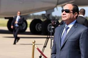 Le président égyptien, Abdel Fattah al-Sissi, le 25 juin 2014 à Alger. © AFP
