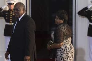 Le président namibien Hifikepunye Pohamba, arrivé fin mandat. © AFP
