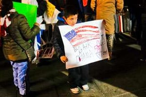 Rassemblement célébrant la réforme de la politique d’immigration, le 21 novembre, à New York. © John Moore/AFP