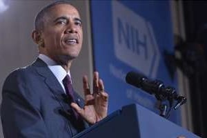 Le président américain Barack Obama le 2 décembre 2014, dans la banlieue de Washington. © AFP