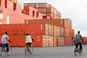 Le port de San Pedro est l’une des principales portes commerciales de la Côte d’Ivoire. © AFP