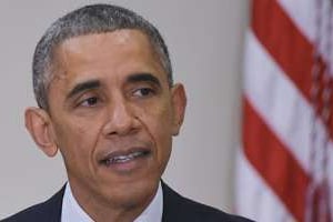 Barack Obama lors d’une réunion à l’institut Eisenhower, à Washington, le 11 décembre 2014. © AFP