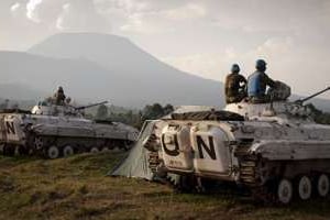 Des soldats de la Monusco près de Goma le 13 août 2012. © AFP