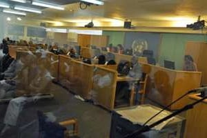 La salle du Tribunal pénal international pour le Rwanda (TPIR), à Arusha, le 18 décembre 2008. © Tony Karumba / AFP