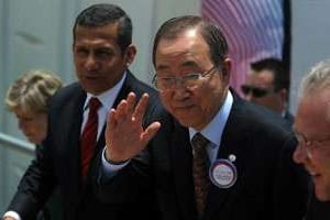 Ban-Ki moon, le 11 décembre 2014 à Lima. © AFP