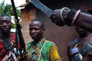 Des miliciens anti-balaka à Bangui en décembre 2013 © Archives/AFP