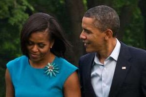 Michelle et Barack Obama, le couple présidentiel américain. © AFP