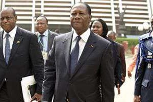 Le président ivoirien Alassane Ouattara à Abuja, au Nigeria, le 15 décembre 2014. © AFP