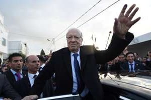 Le candidat à la présidentielle Béji Caïd Essebsi, le 21 décembre 2014 à Tunis. © AFP