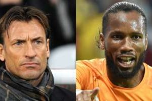 Hervé Renard et Didier Drogba. © AFP/Montage J.A.