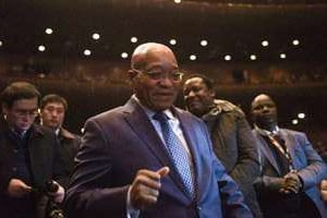 Le président d’Afrique du Sud Jacob Zuma à Pékin le 5 décembre 2014. © Fred Dufour/AFP