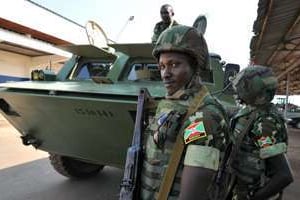 Des soldats de l’armée burundaise. © AFP