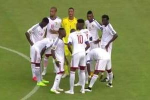 Les Diables rouges à Bata face à la Guinée équatoriale, en ouverture de la CAN, le 17 janvier. © Capture d’écran/Youtube