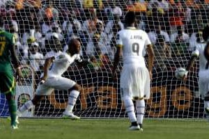 André Ayew a ouvert le score sur penalty face au Sénégal. © Photo AP.