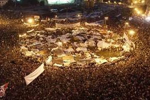 La place Tahrir au Caire, le 8 février 2011. © AFP