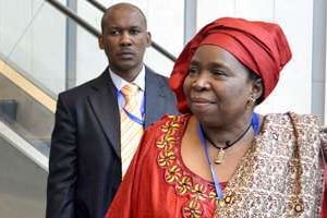 La présidente de l’UA, Nkosazana Dlamini-Zuma. © AFP