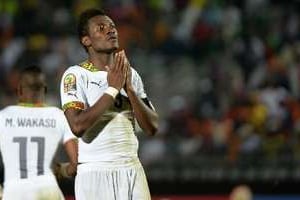 L’attaquant et capitaine du Ghana Asamoah Gyan. © AFP