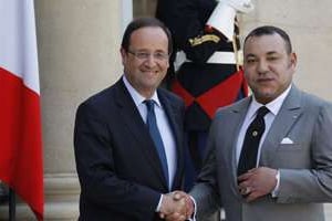 La première rencontre entre François Hollande et Mohammed VI, le 21 mai 2012 à l’Élysée. © Reuters