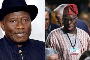 Goodluck Jonathan et Olusegun Obasanjo. © AFP