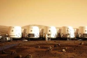 Les installations imaginées dans le cadre du projet Mars-One. © AFP