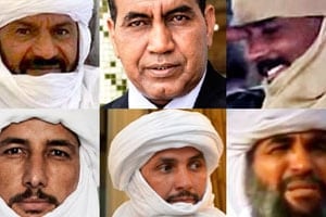 Les principaux leaders des mouvements de l’Azawad. © DR ; AFP