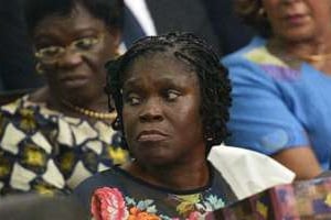 Simone Gbagbo à l’ouverture de son procès, le 26 décembre 2014. © Sia Kambou/AFP