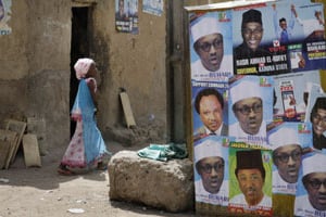 Affiches électorales au Nigeria. © Jerome Delay/AP