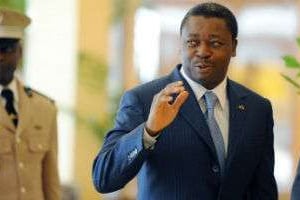 Faure Gnassingbé remet son poste de président de la République togolaise en avril. © Pius Utomi Ekpei/AFP