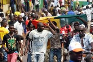 Manifestation de l’opposition le 22 janvier 2015 à Conakry. © AFP