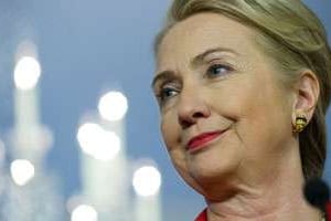 Hillary Clinton, candidate à la primaire américaine. © Karen Bleier/AFP