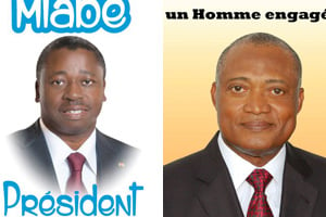 Les deux principaux candidats à la présidentielle togolaise du 25 avril. © Montage / D.R.