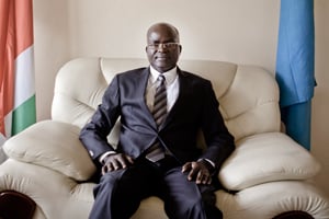 Gervais Rufyiriki, dans son bureau, à Bujumbura en février. © Martina Bacigalupo pour J.A.